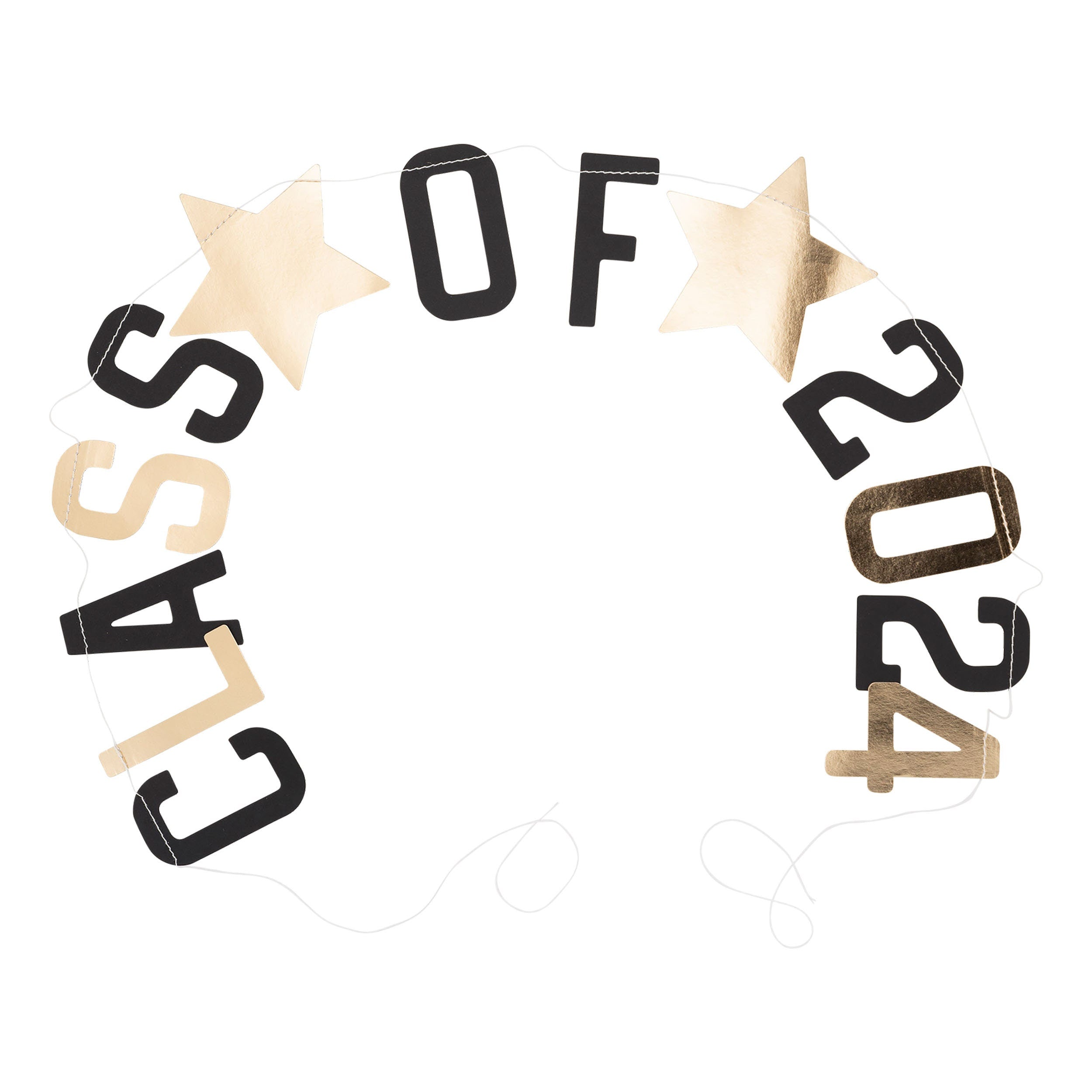 Class of 2024 Party Banner with Gold Stars