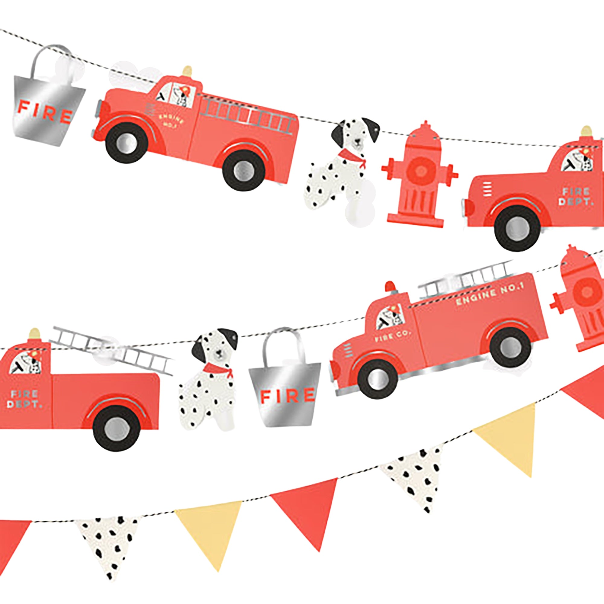 Fire Truck Birthday Garlands