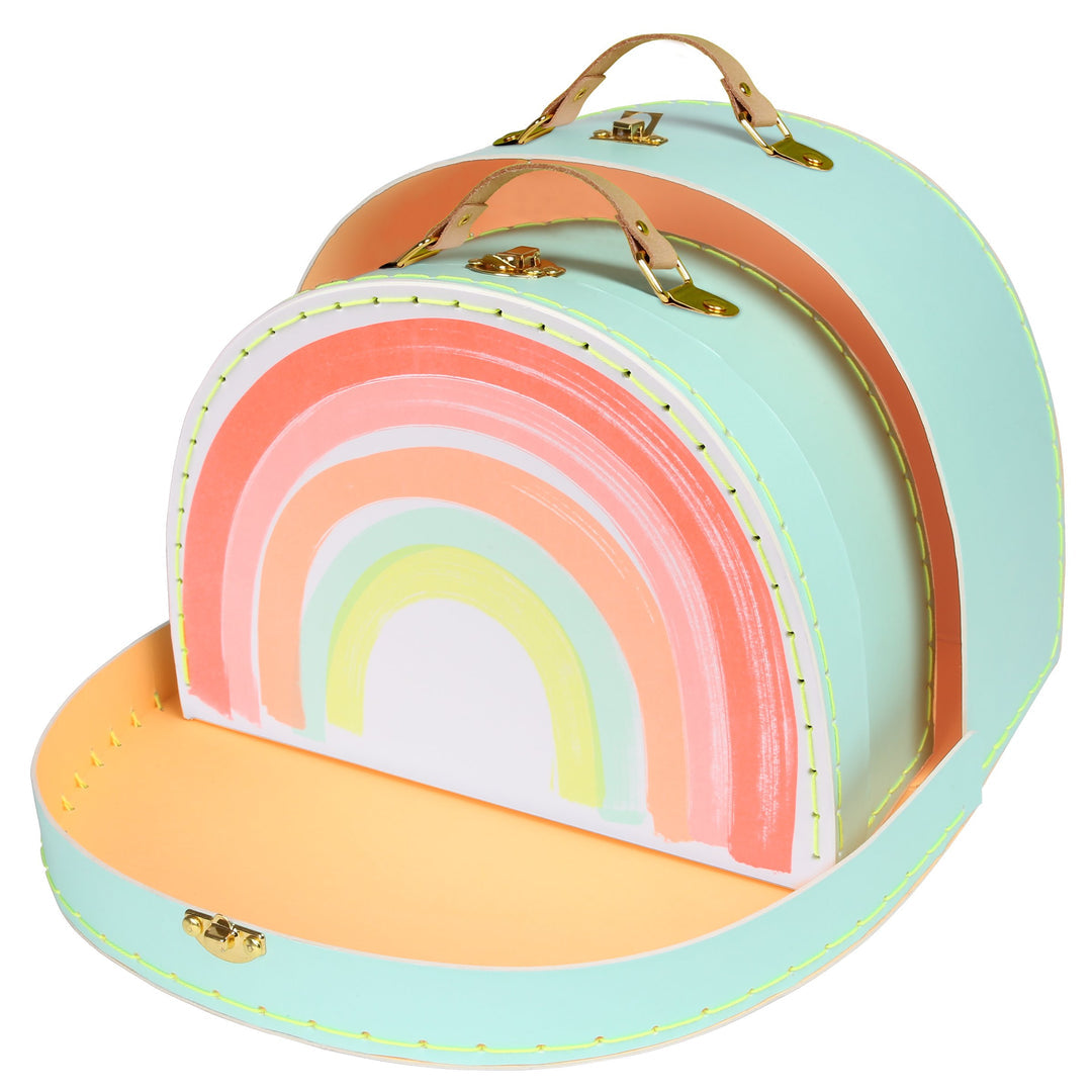 Rainbow Suitcases - 2pc