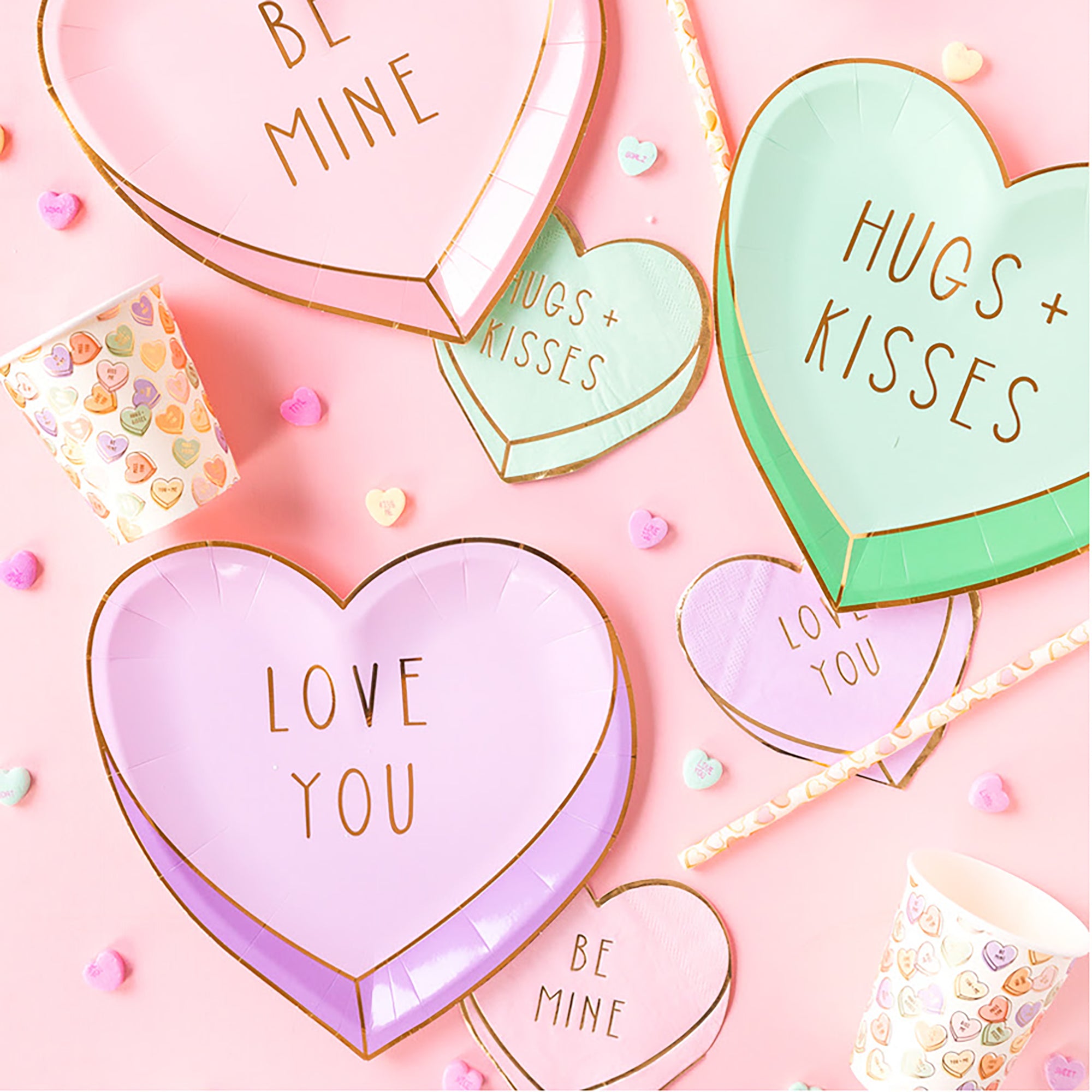Candy Heart Plates