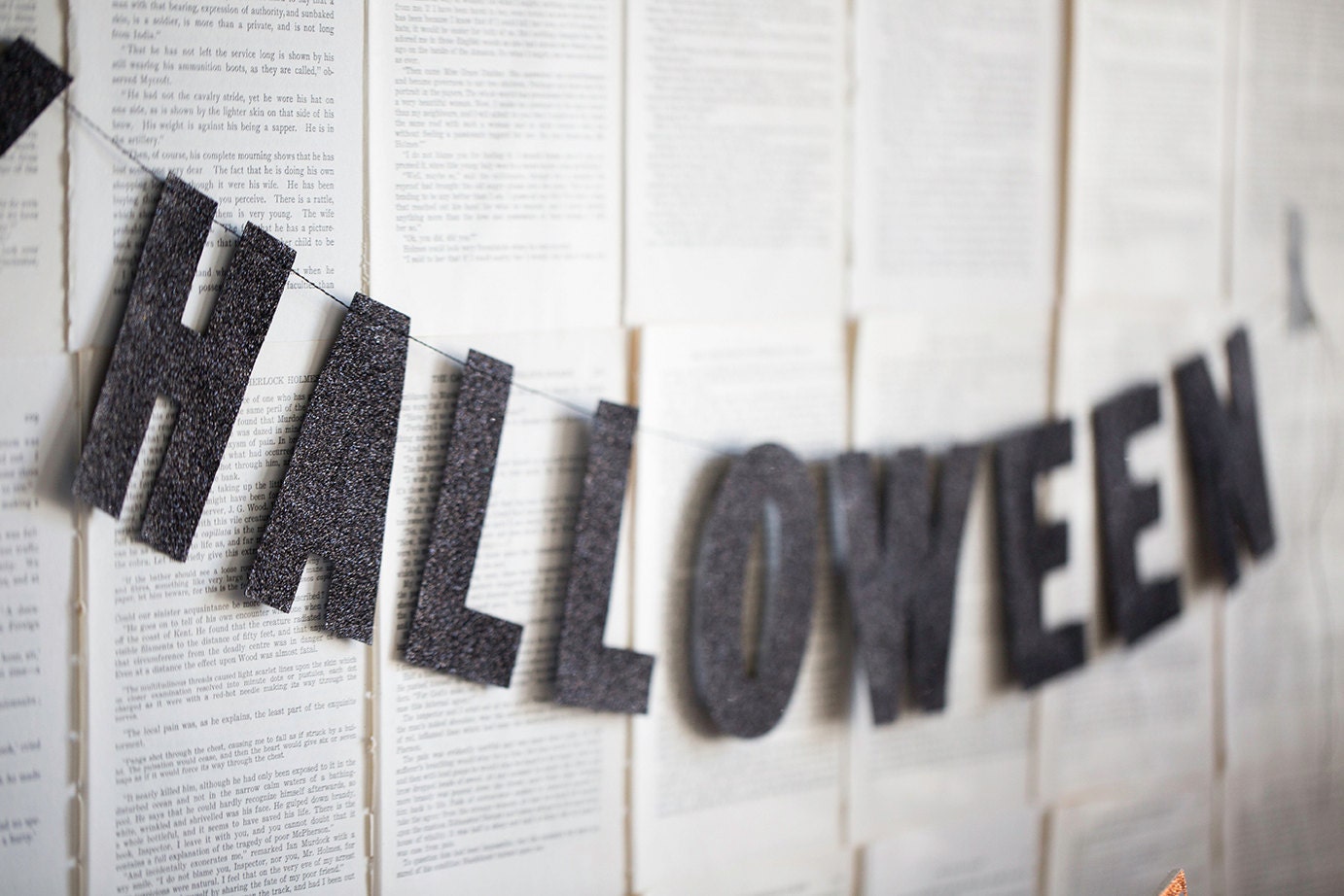 Happy Halloween Banner | Halloween Home Decor - Halloween Banner - Halloween Party Supplies - Halloween Mantel Decor - Halloween Decorations