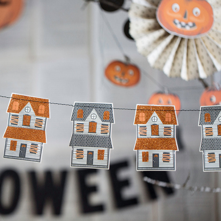 Haunted House Halloween Garland - the-parties-that-pop