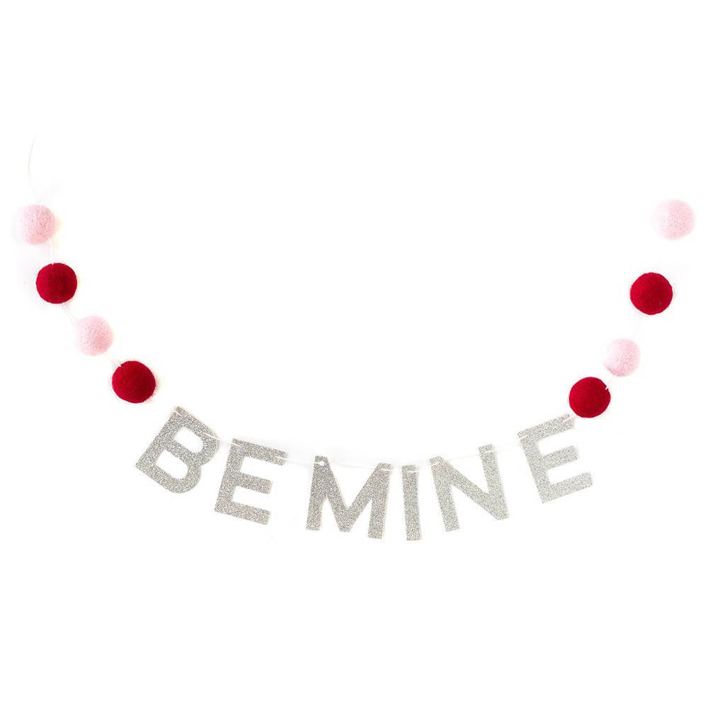 Be Mine Valentines Day Banner - the-parties-that-pop