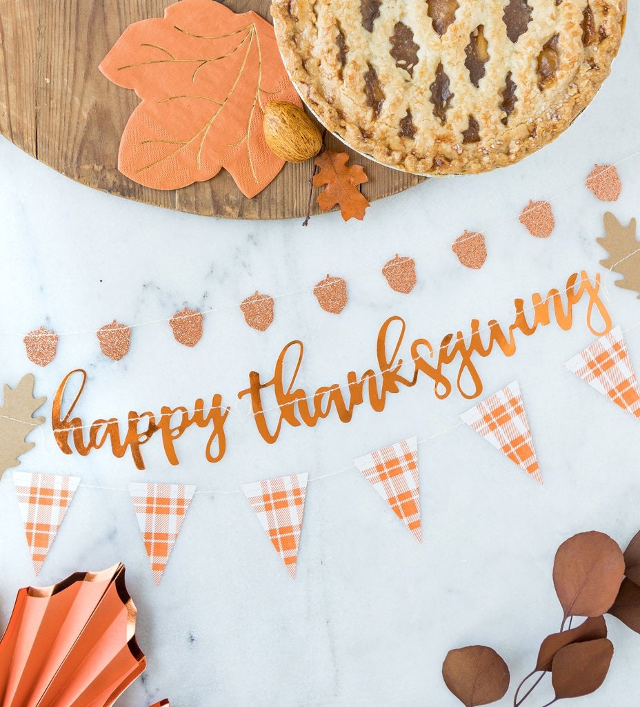 Thanksgiving Banners | Thanksgiving Home Decoration - Thanksgiving Garland - Fall Mantel Decor - Thanksgiving Decor - Fall Garland - Bunting