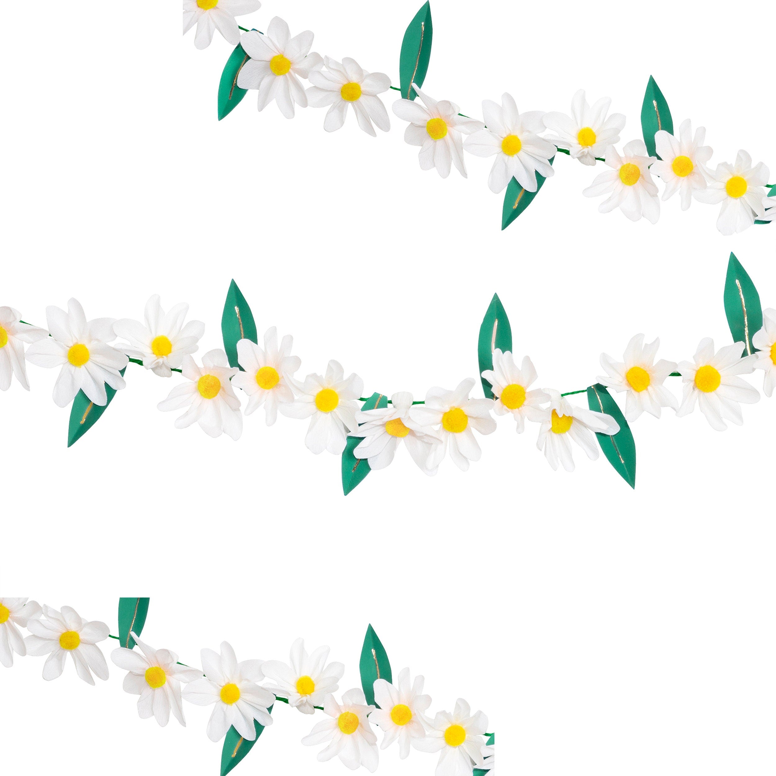 Daisy Garland | Floral Garland - Daisy Decorations - Easter Decorations - Mother's Day Decorations - Flower Garland - Crepe Paper Flowers