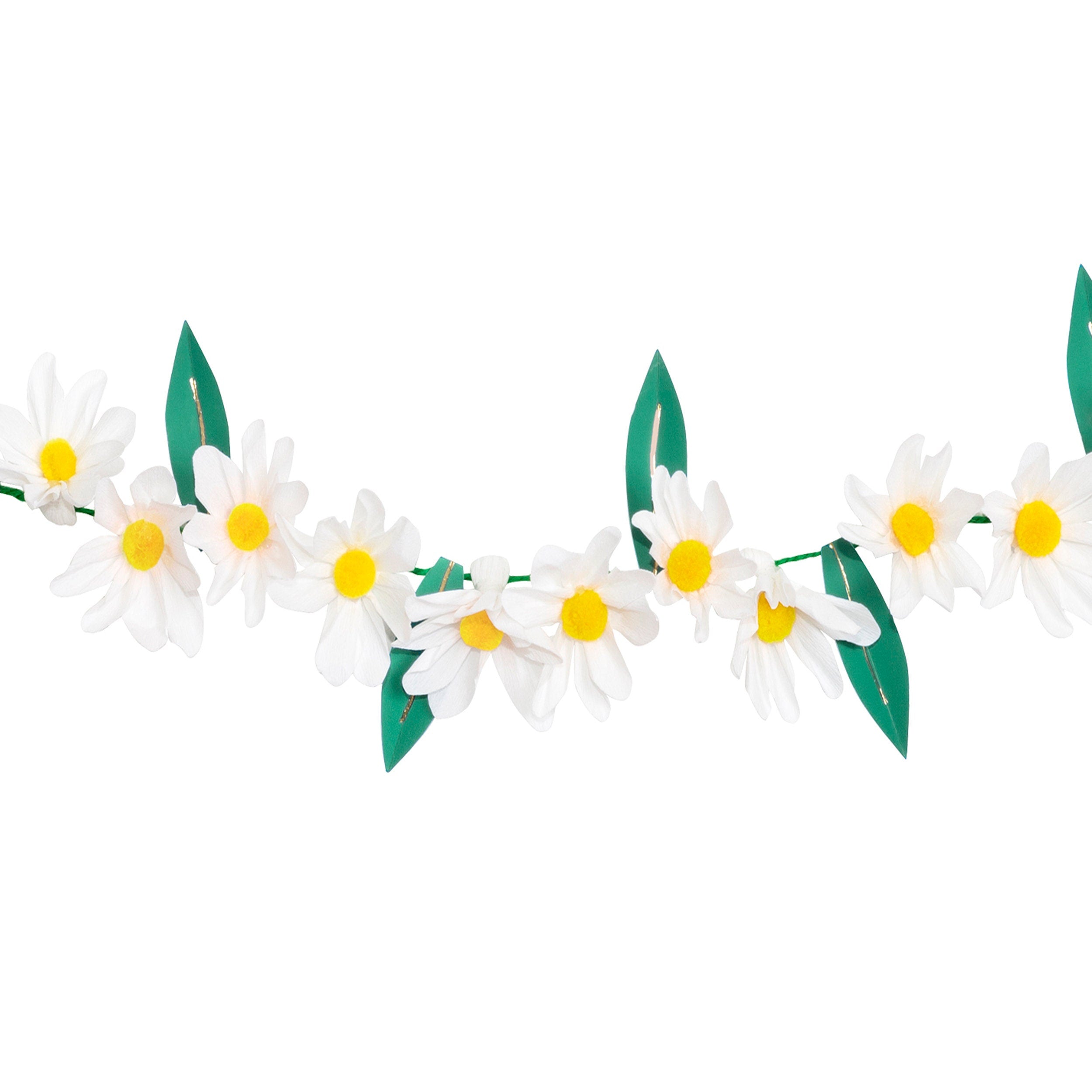 Daisy Garland | Floral Garland - Daisy Decorations - Easter Decorations - Mother's Day Decorations - Flower Garland - Crepe Paper Flowers