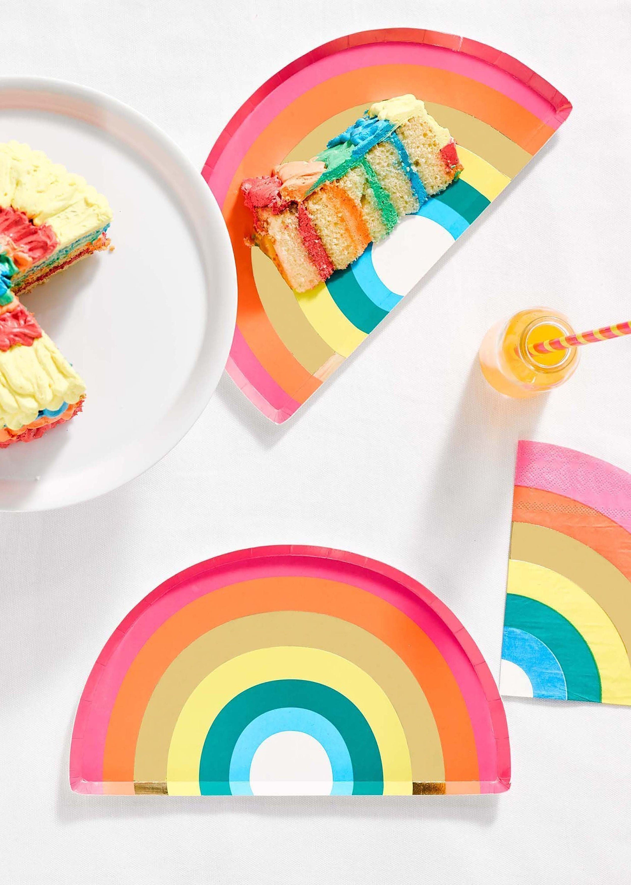 Happy Birthday Cake Candles | Rainbow Birthday Party - Rainbow Cake Topper - Rainbow Cake Candles - Rainbow Birthday Theme - Gold Glitter
