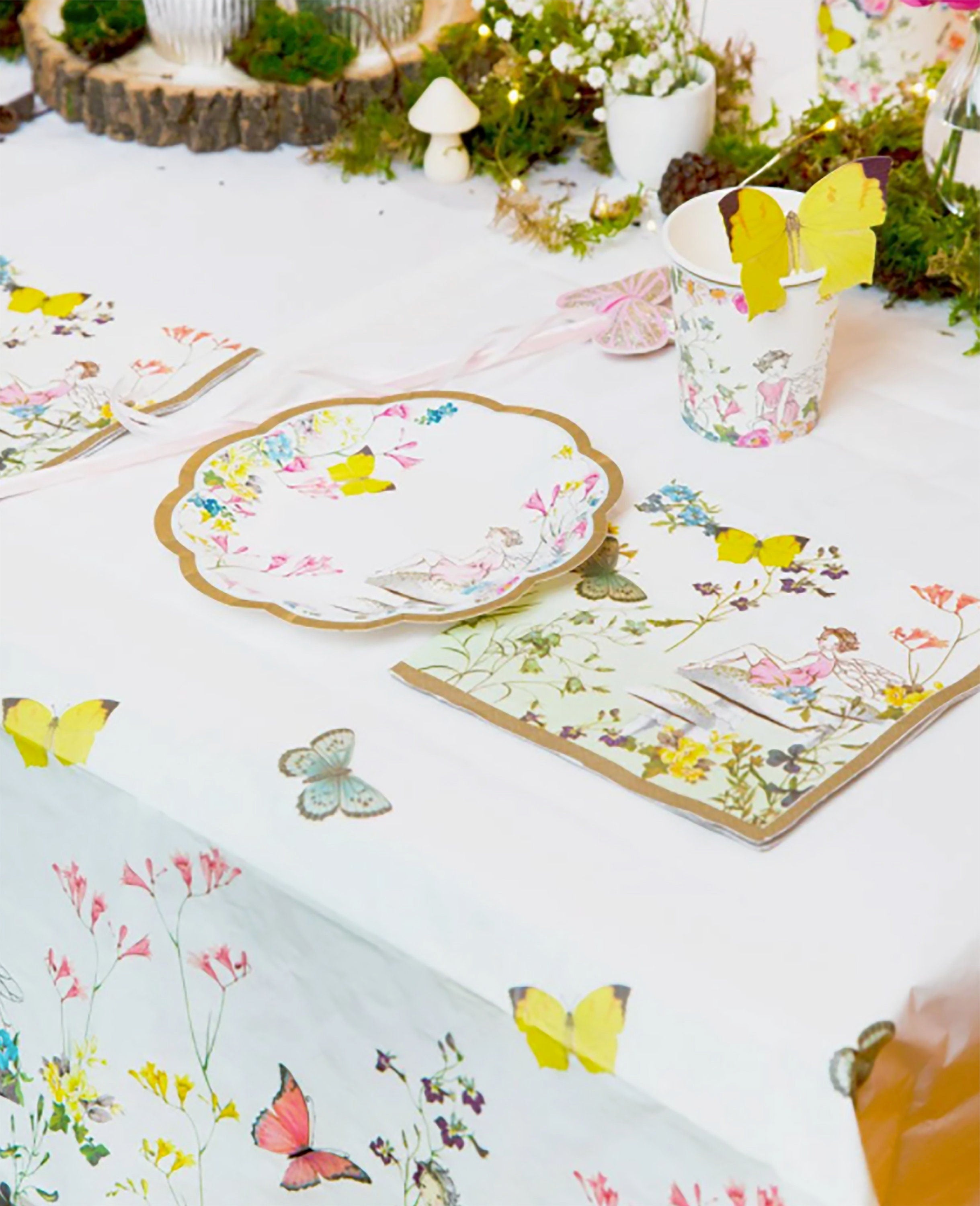 Fairy Party - Table Cover | Fairy Birthday Party - Butterfly Party - Butterfly Birthday Party - Fairy Baby Shower - Paper Table Cover