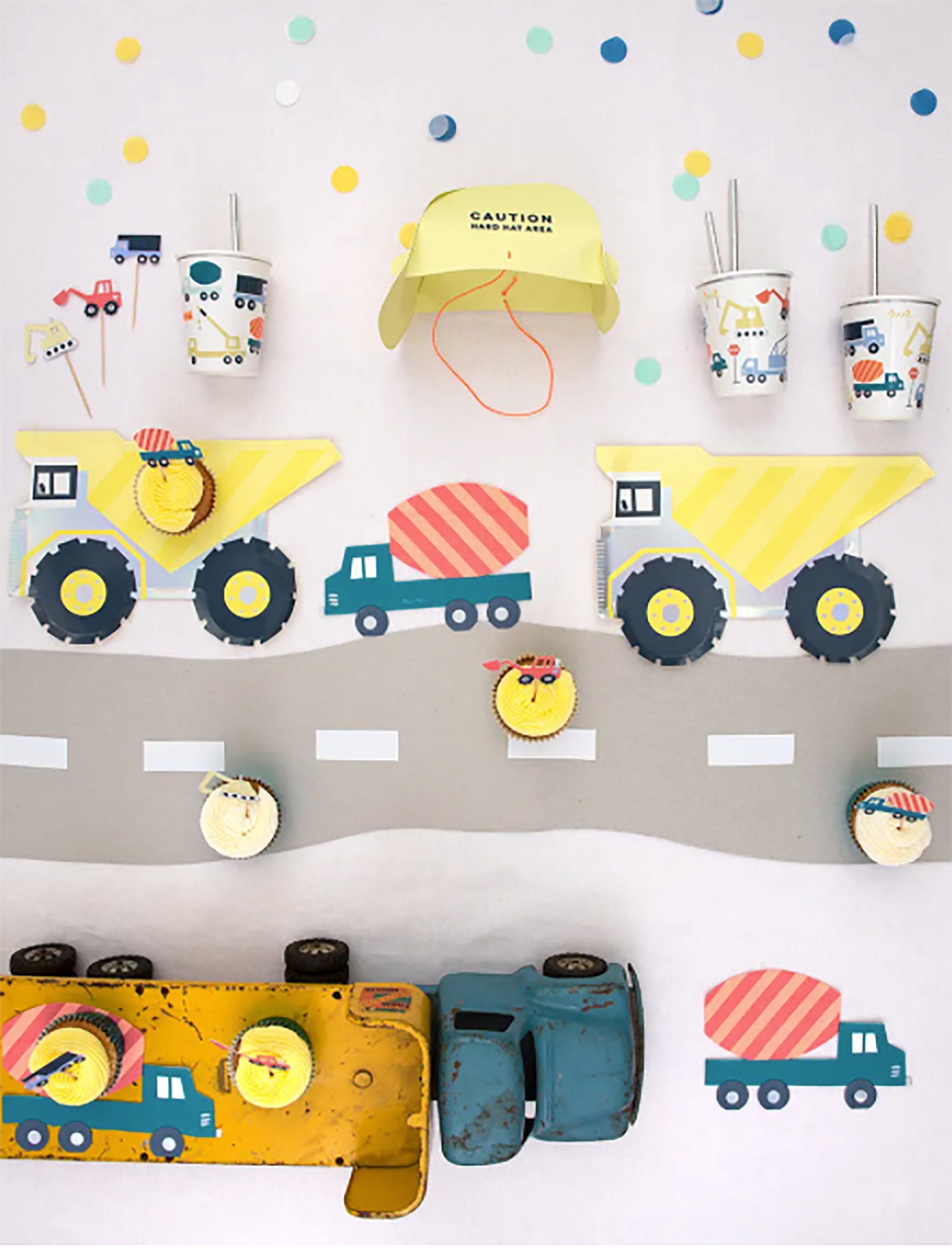 Cement Truck Napkins | Construction Party - Truck Party - Construction Birthday Party - Construction Theme Party - Truck Birthday