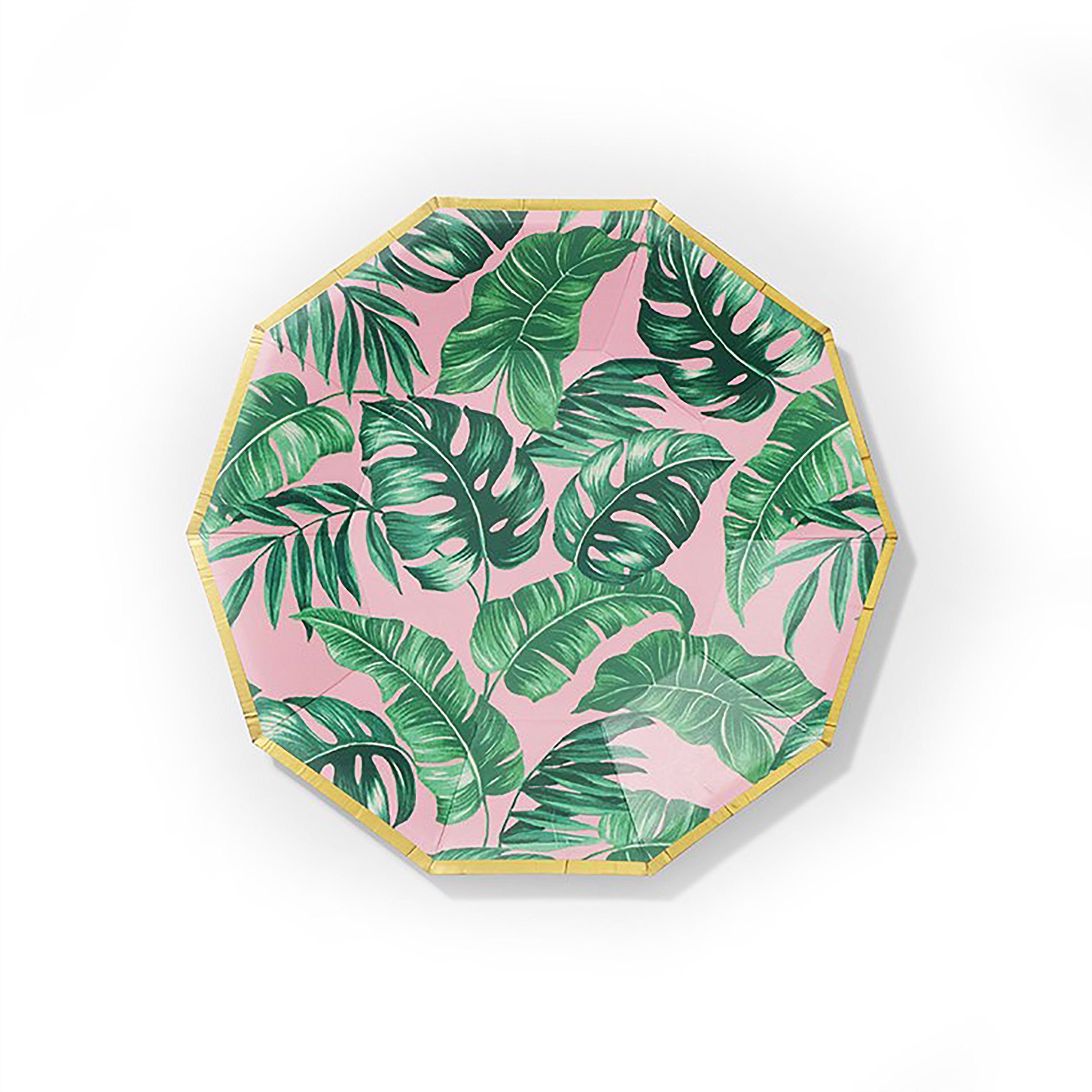 Palm Leaf Plates - SM | Tropical Theme Party - Tropical Bridal Shower - Tropical Baby Shower - Luau Party Supplies - Tropical Birthday Party