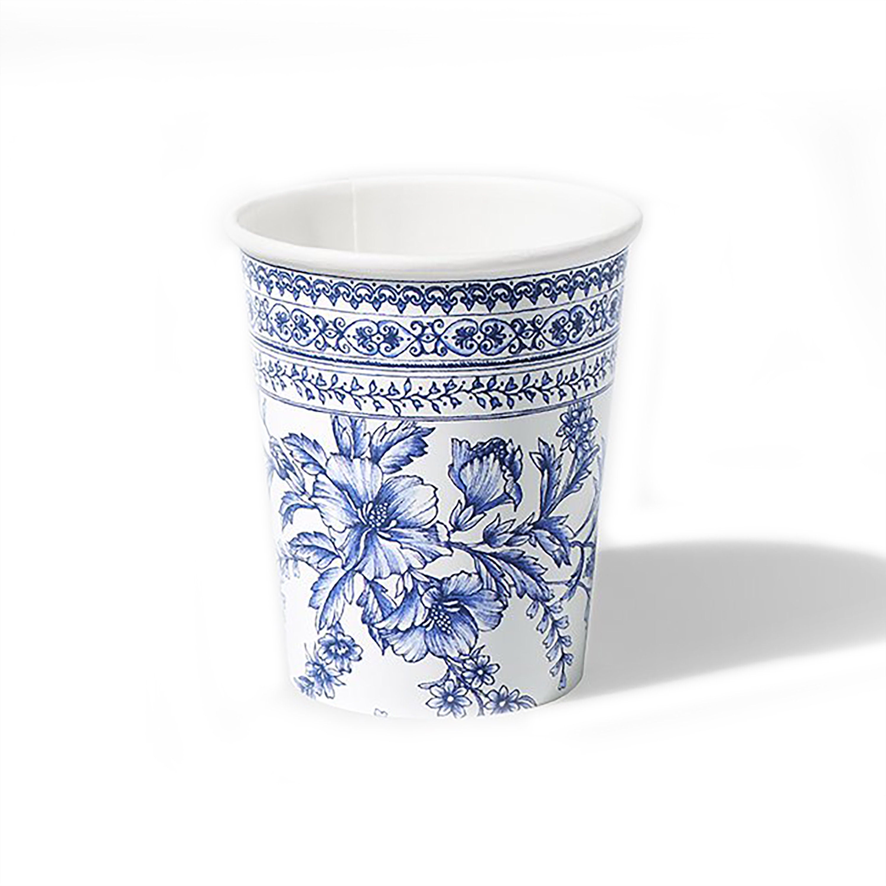 Floral Cups | Tea Party Cups - Disposable Cups - Paper Drinking Cups - Paper Tea Cups - Floral Tea Cups - French Toile - Paper Drinking Cups