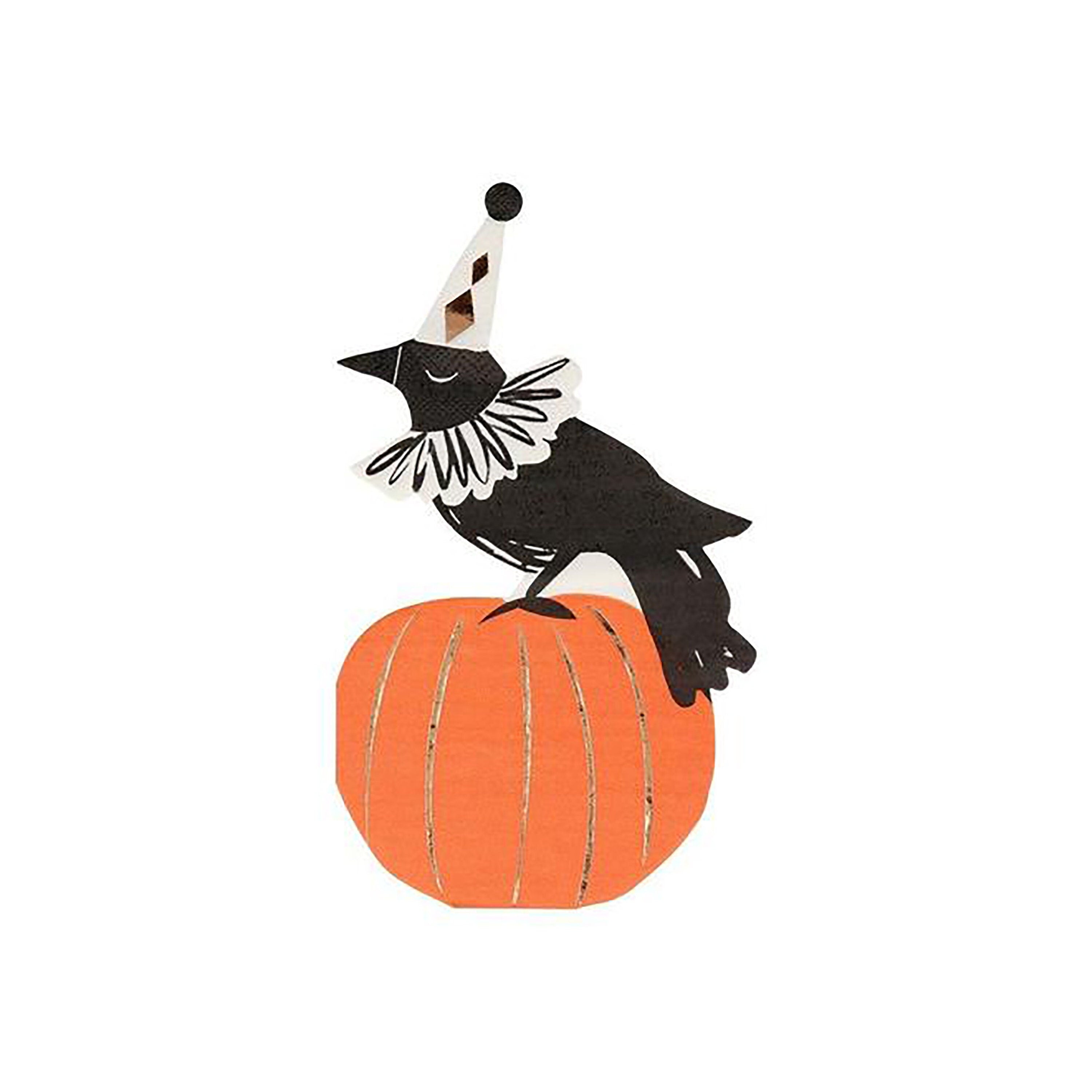 Halloween Napkins - Raven | Halloween Paper Napkin - Halloween Tableware - Halloween Crow - Halloween Napkin - Halloween Table - Crow Decor