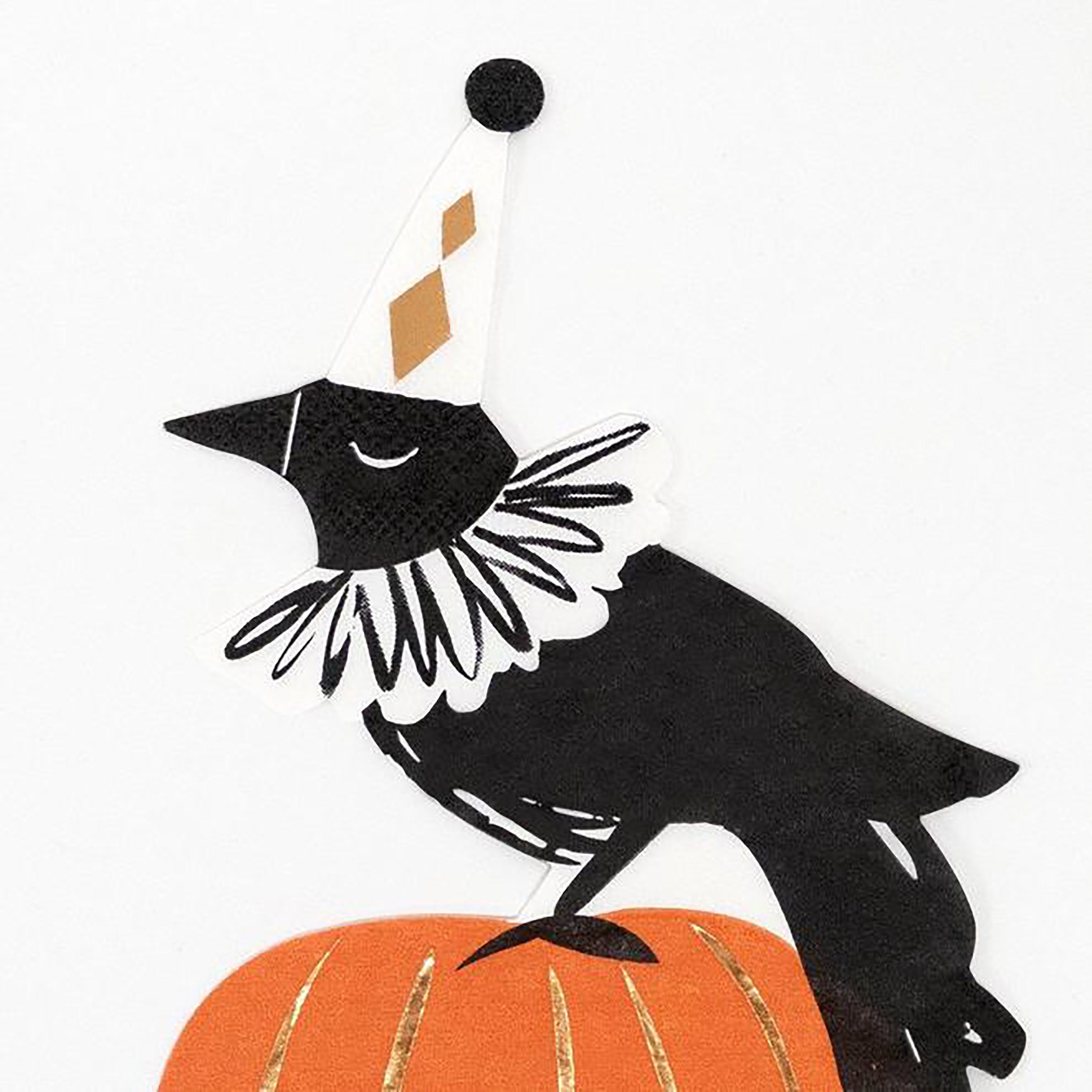 Halloween Napkins - Raven | Halloween Paper Napkin - Halloween Tableware - Halloween Crow - Halloween Napkin - Halloween Table - Crow Decor