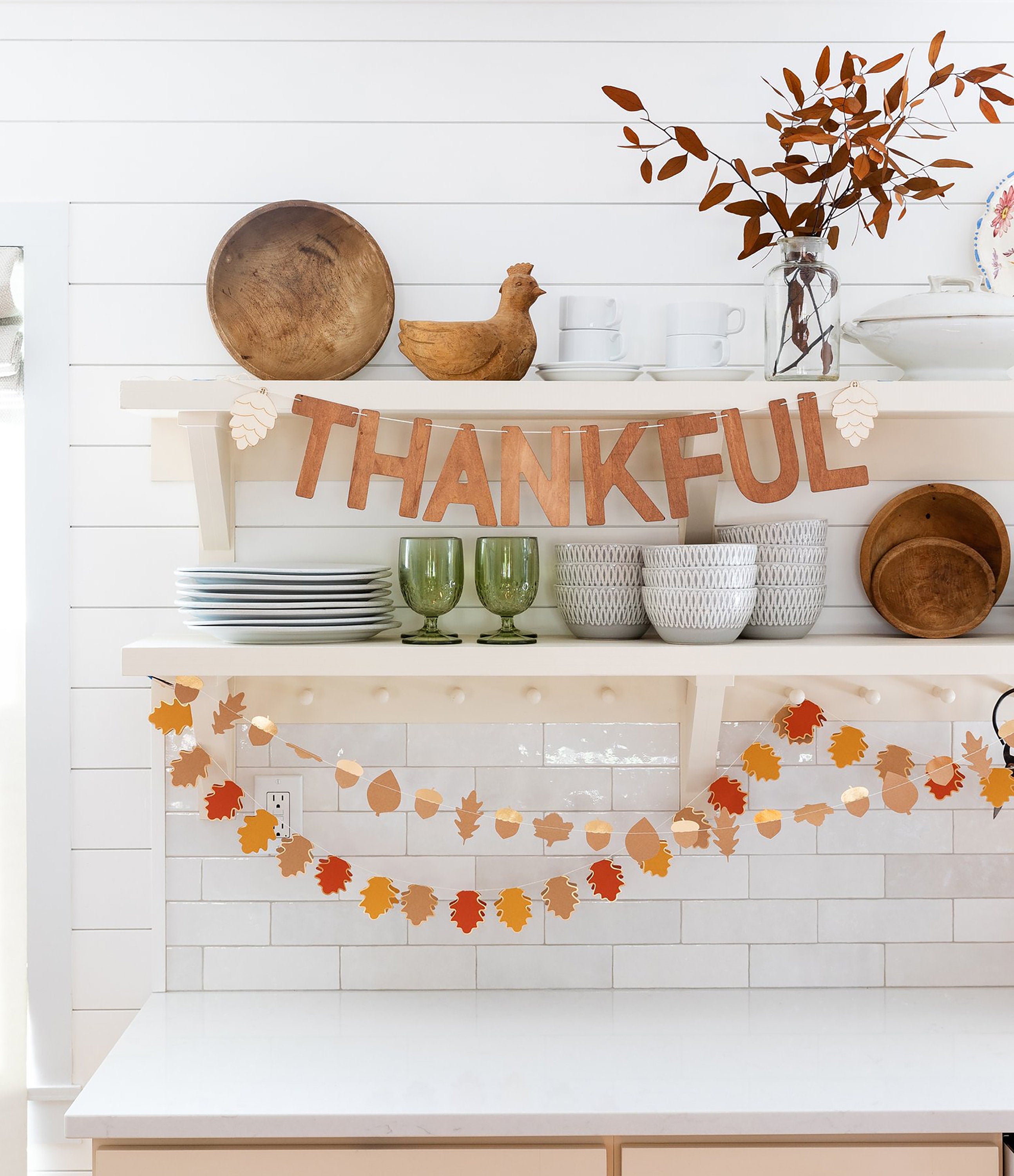 Thankful Banner | Thanksgiving Home Decor - Thanksgiving Wall Decor - Fall Mantel Decor -Fall Banner - Thanksgiving Banner - Autumn Decor