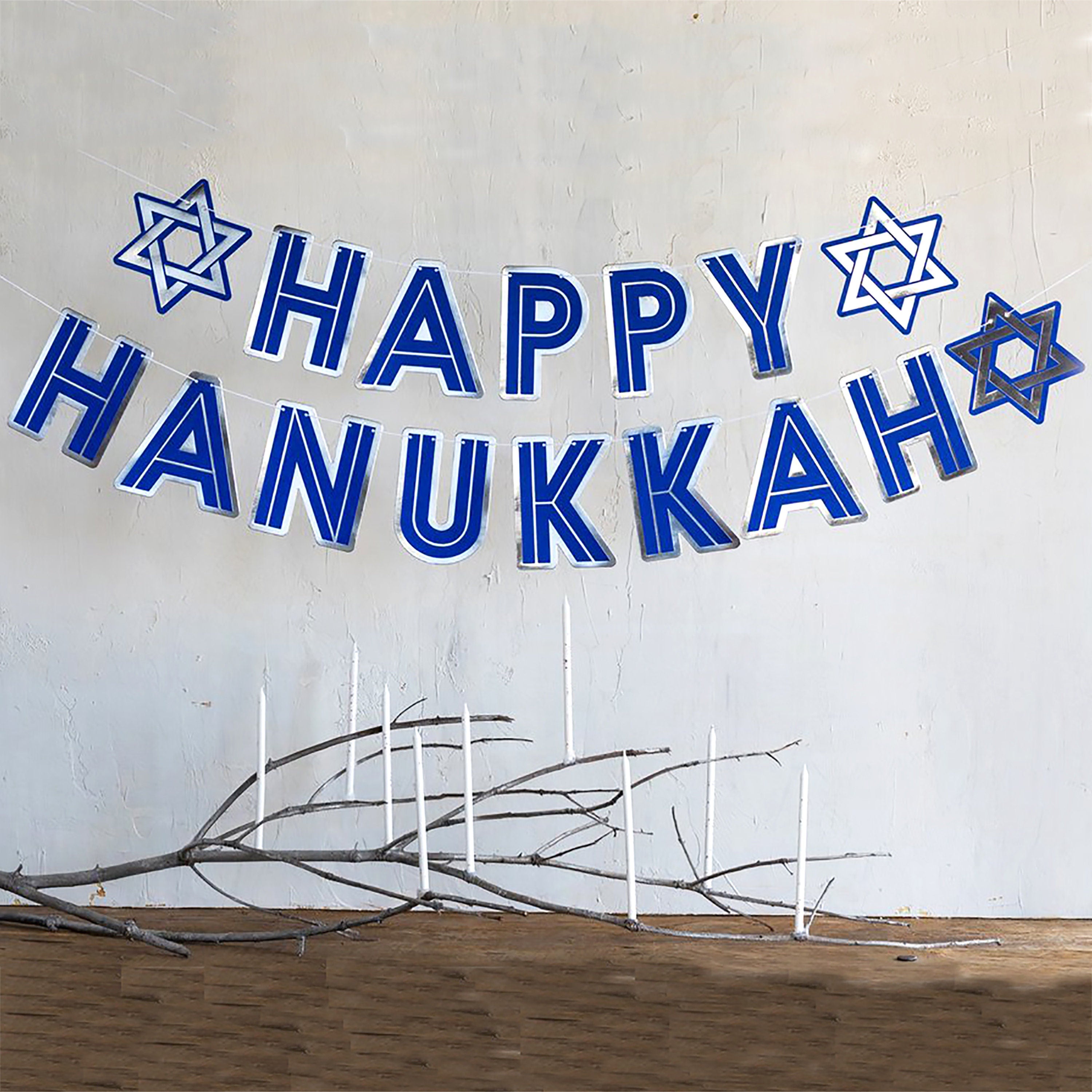 Hanukkah Plates | Festival of Lights Hanukkah - Hanukkah Festival - Hanukkah Party - Hanukkah Celebration - Paper Dinner Plates - Set of 8