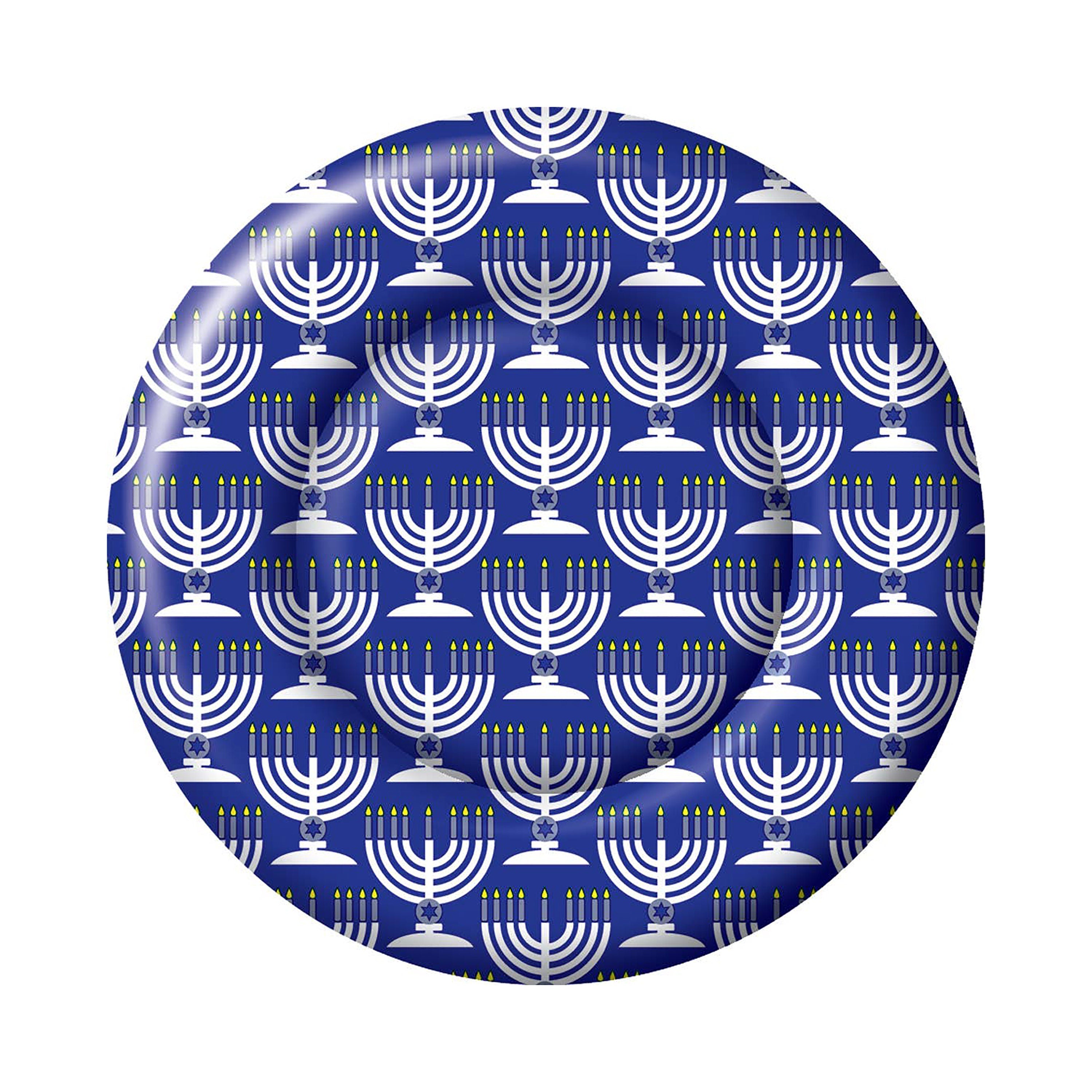 Hanukkah Plates | Festival of Lights Hanukkah - Hanukkah Festival - Hanukkah Party - Hanukkah Celebration - Paper Dinner Plates - Set of 8