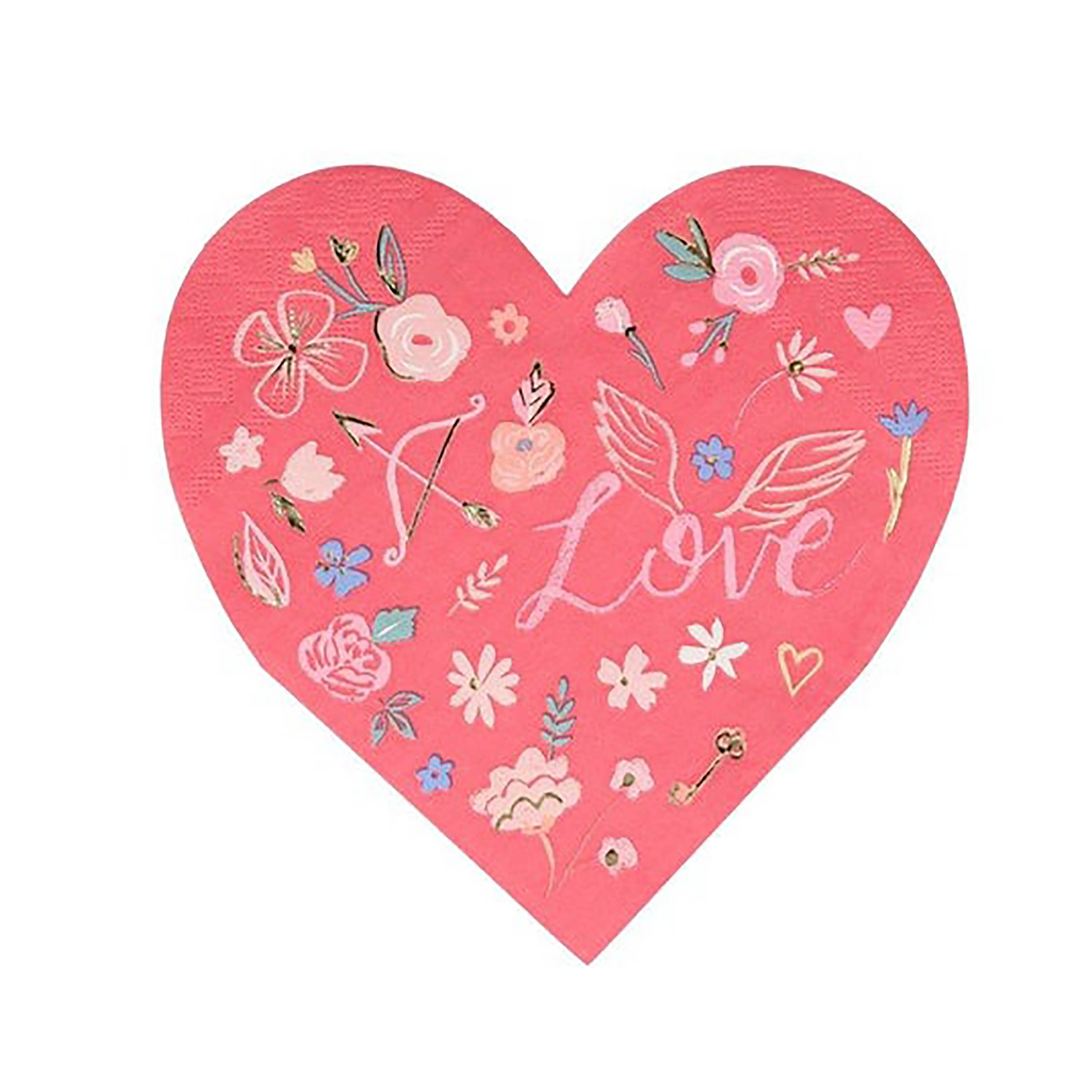 Heart Napkins | Valentine Napkin - Valentines Day Party - Valentine Party Theme - Valentines Party - Valentines Day Table Decor - Cupids Bow