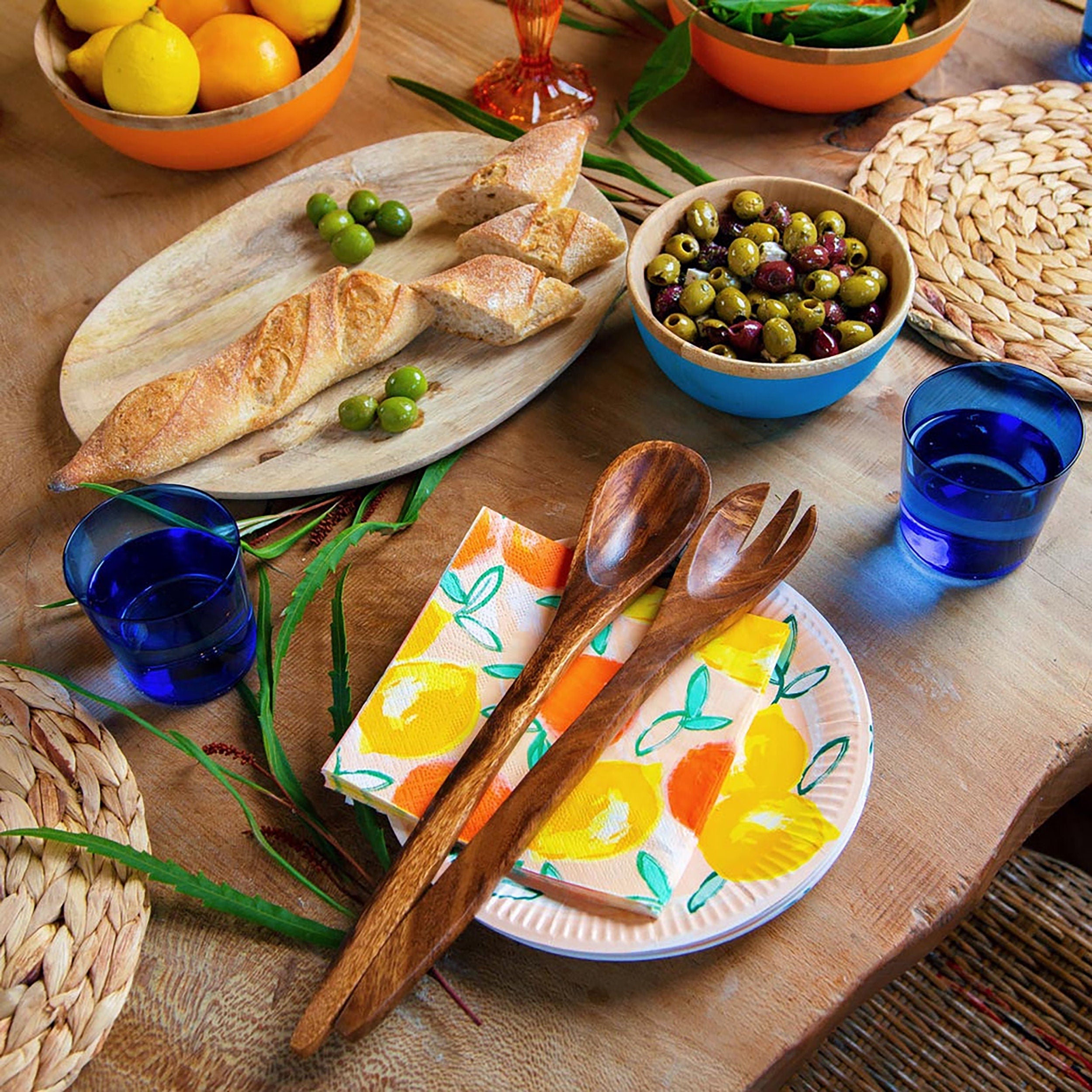 Lemon & Orange - Rectangular Table Cover | Lemon Party Supplies - Lemon Theme Bridal Shower - Lemon Baby Shower - Mediterranean Theme Party