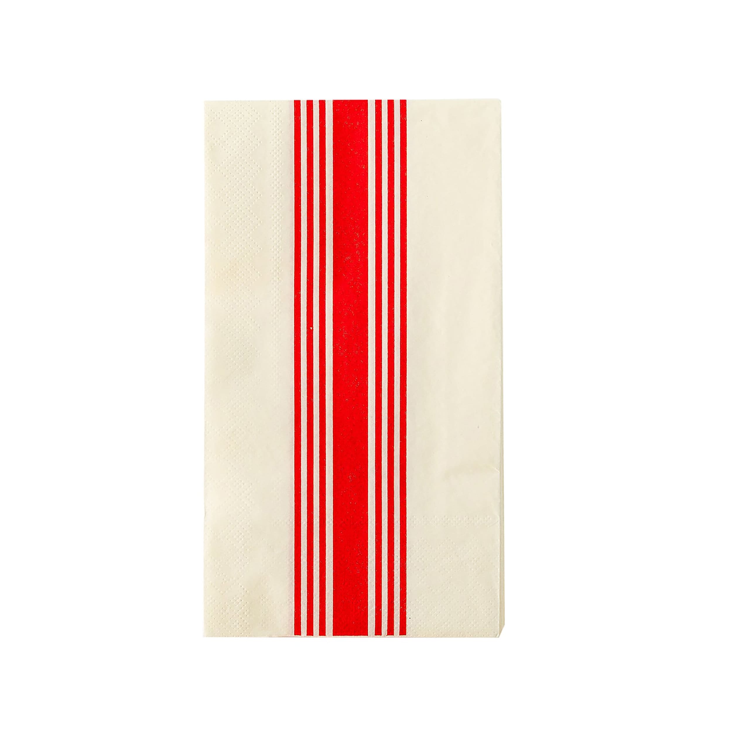 Red & White Striped Napkins | Bistro Napkin - Patriotic Napkin - Red and White Paper Napkins - Red Paper Napkins - Bistro Stripe Napkin - 18