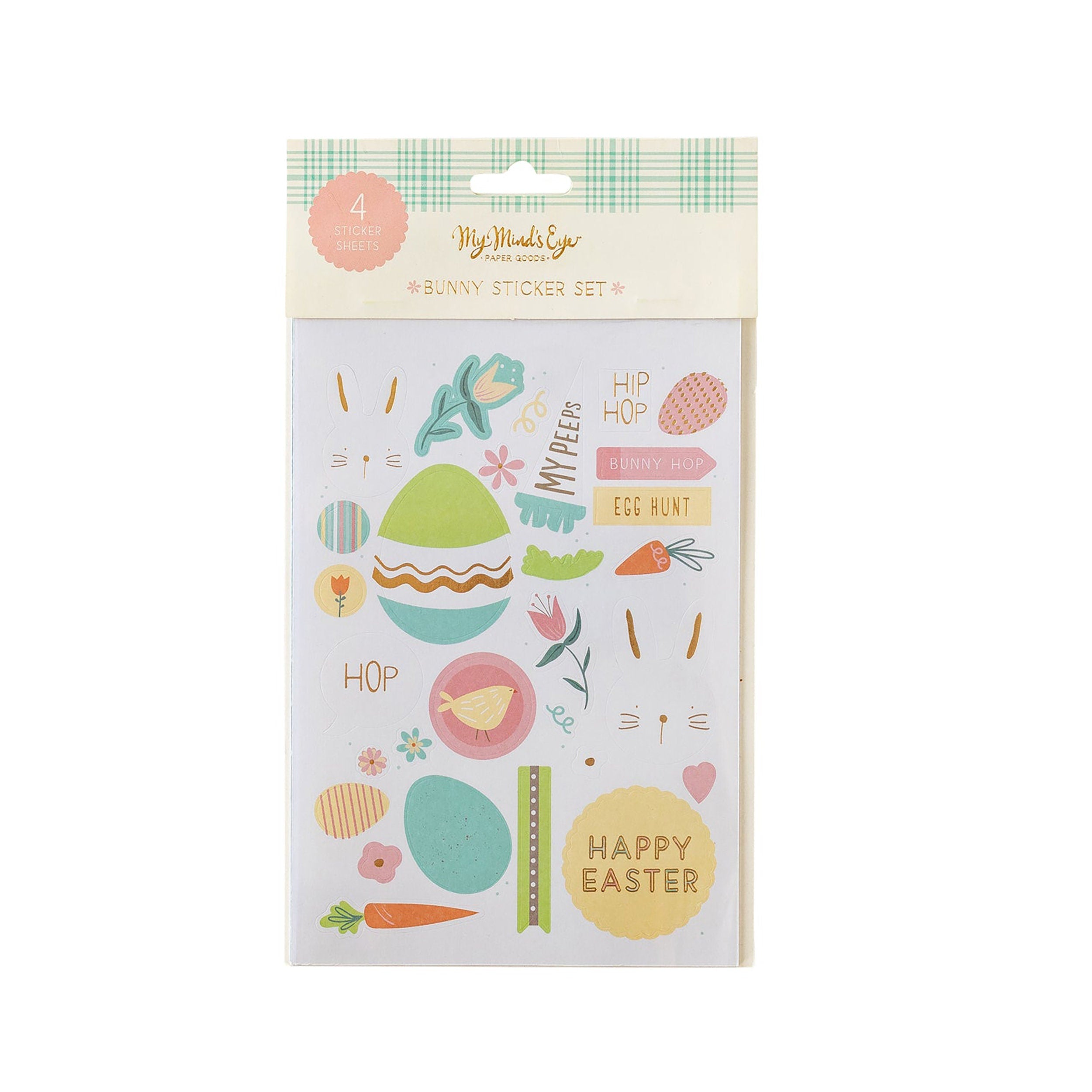 Easter Stickers | Bunny Paper Dolls - Cute Bunny Stickers - Easter Bunny Stickers - Easter Sticker Sheets - Easter Supplies - Easter Basket