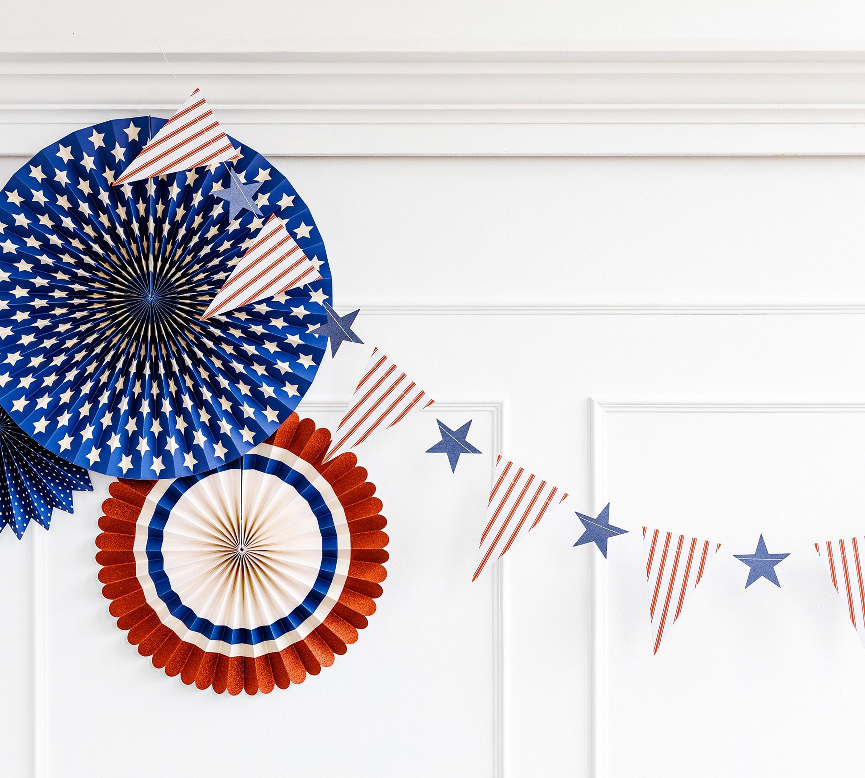 God Bless America Banner | 4th of July Banner - Patriotic Decoration - Patriotic Party Decor- Patriotic Mantel Decor - Patriotic Home Decor