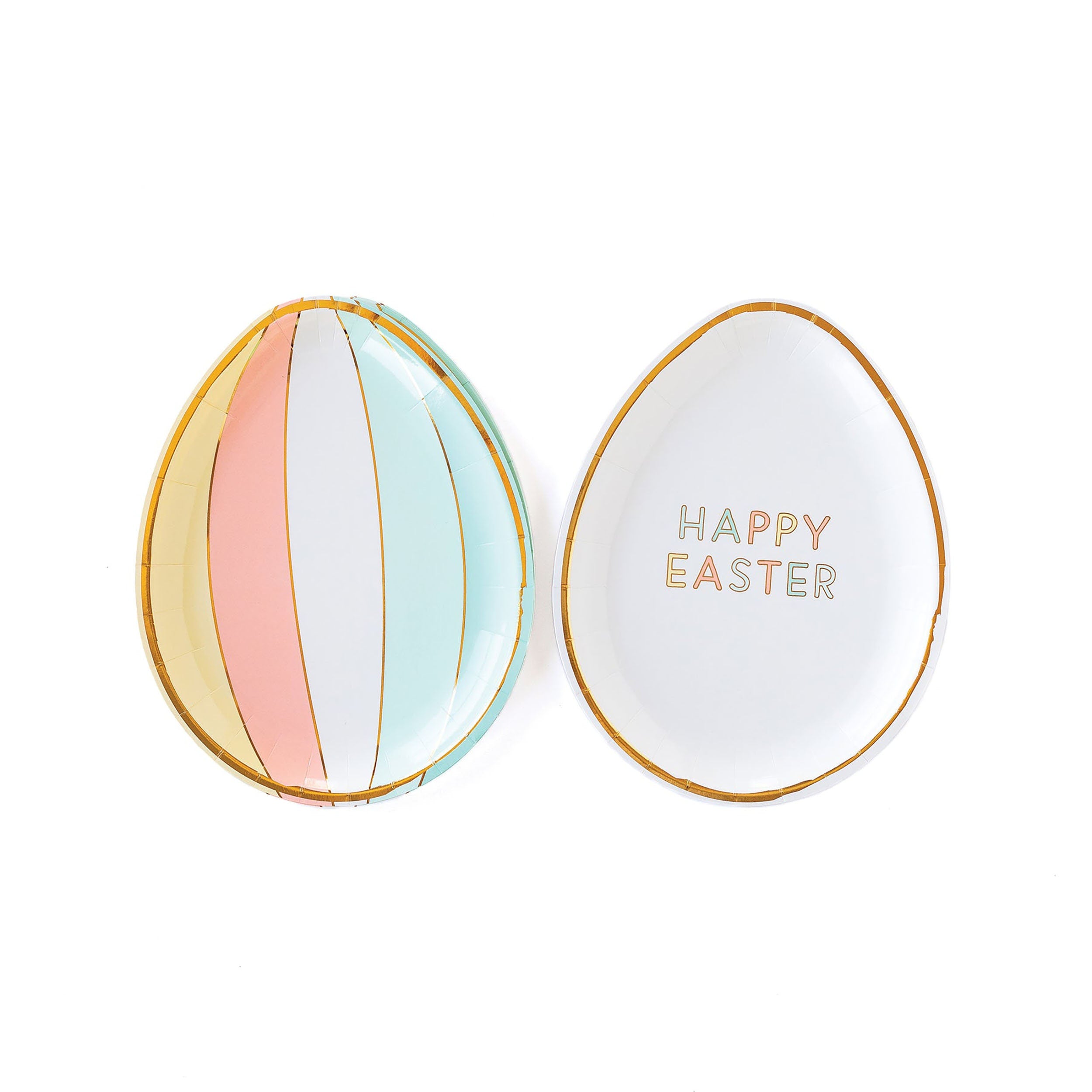 Easter Egg Plates | Easter Tableware - Easter Plates - Easter Egg Shaped Plates - Easter Paper Plate - Easter Decor - Easter Party Supplies