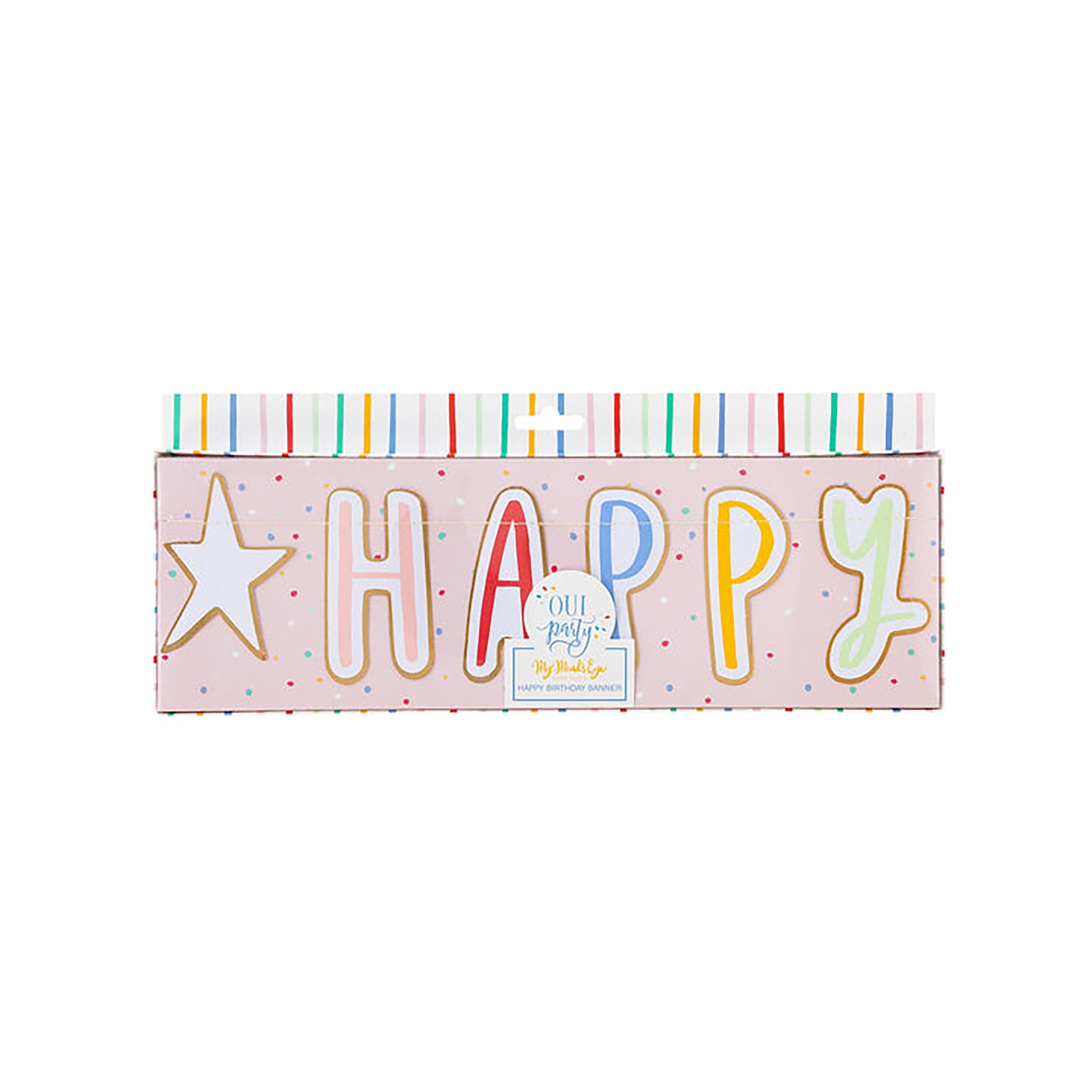 Hanging Happy Birthday Banner | Birthday Party Banner - Birthday Banner - Hanging Birthday Decorations - Simple Birthday Decorations