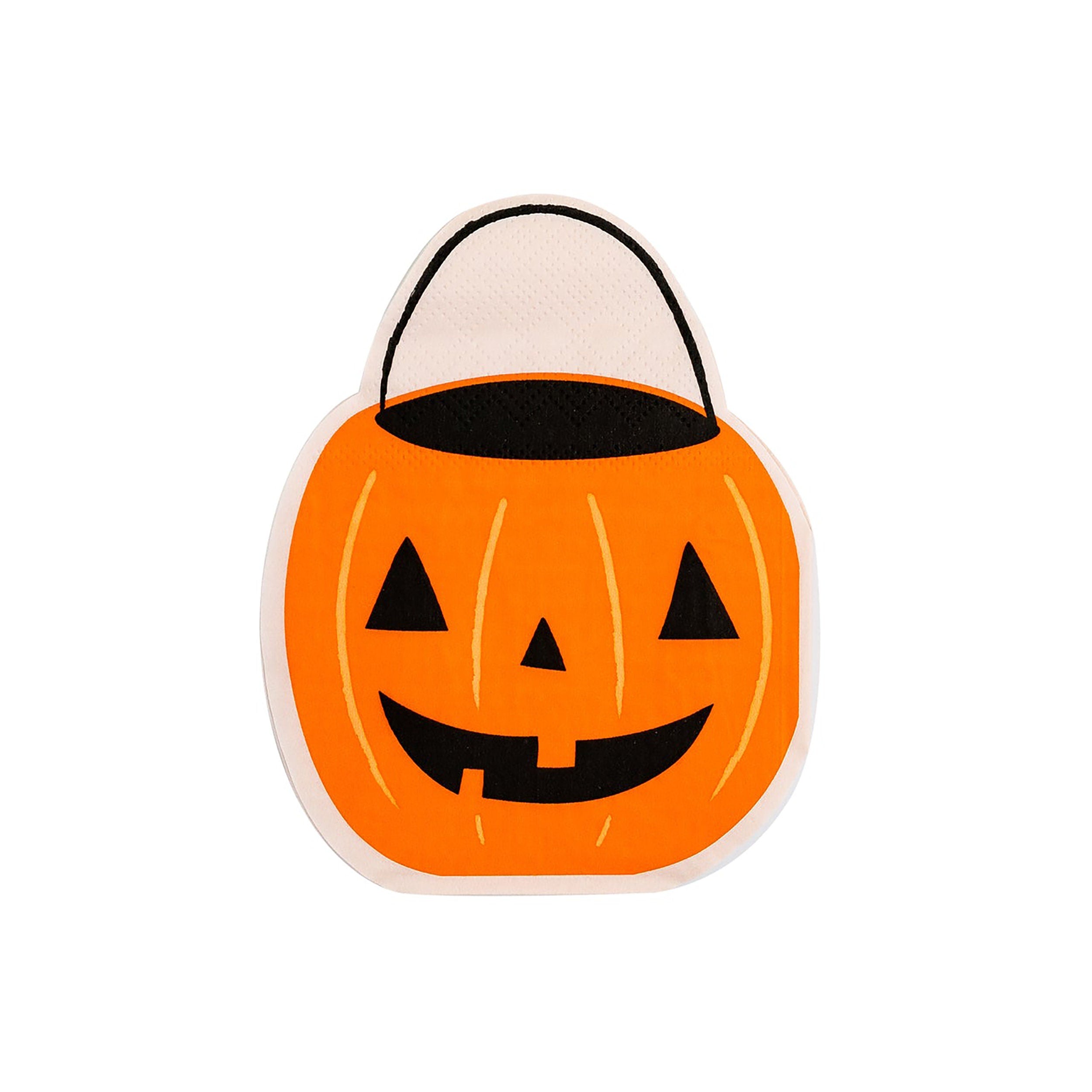Jack o Lantern Bucket - Halloween Napkins | Pumpkin Bucket - Pumpkin Party - Halloween Tableware - Halloween Birthday Party