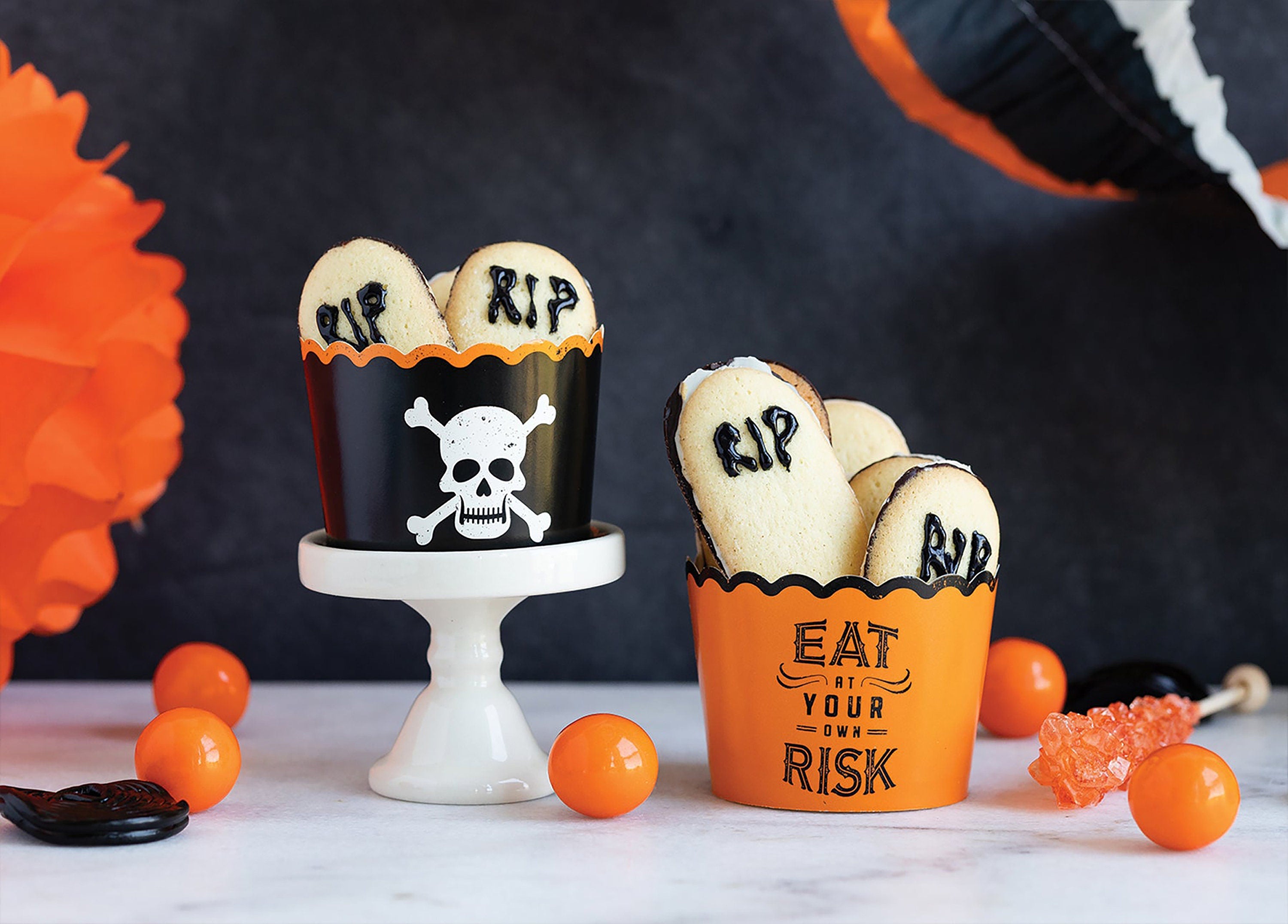 Paper Baking Cups - 50pc | Paper Snack Cup - Treat Cup - Disposable Snack Cup - Halloween Paper Cup - Halloween Treat Cups