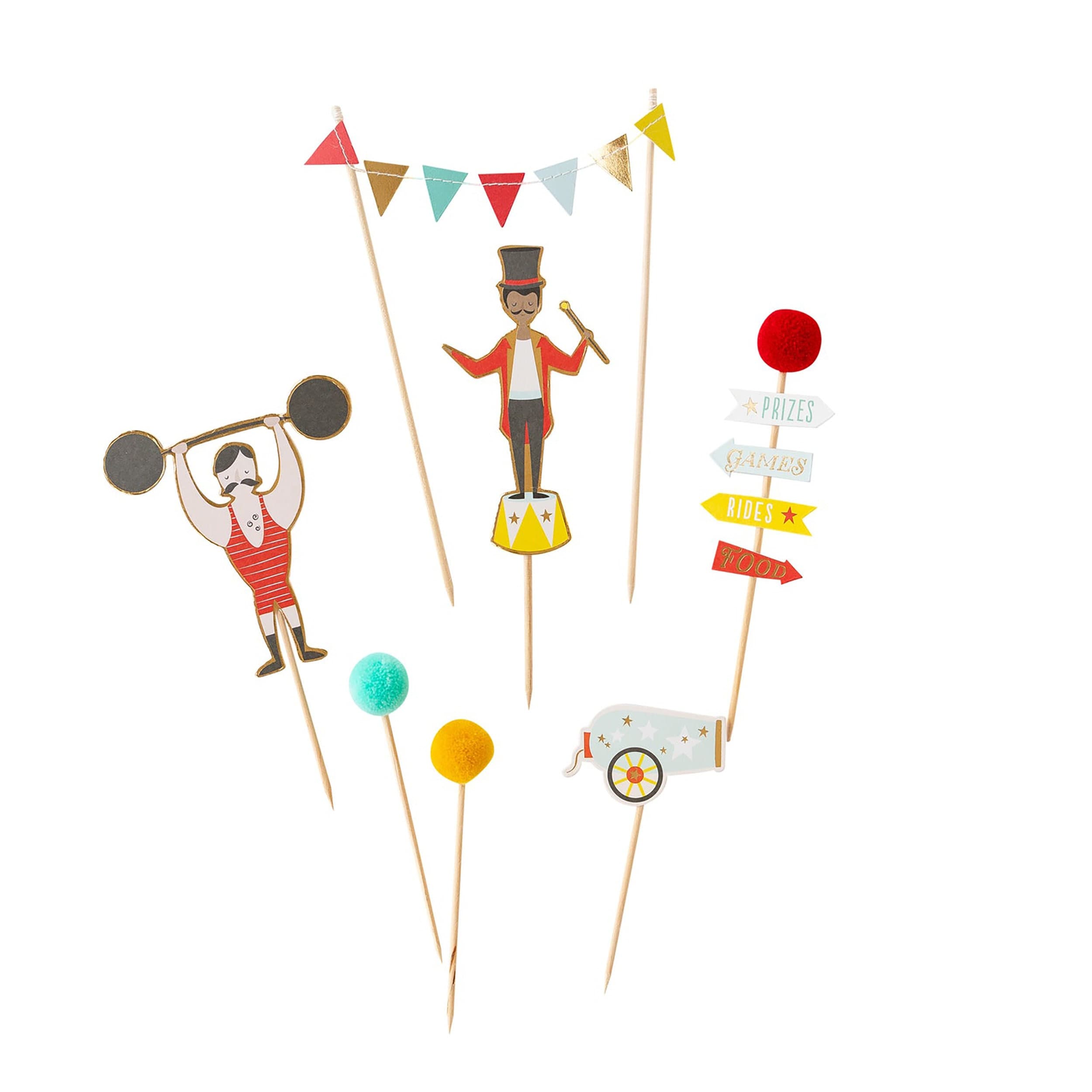 Circus Cake Toppers | Carnival Cake Toppers - Circus Baby Shower - Circus Birthday Party - Circus Party Decorations - Carnival Theme Party