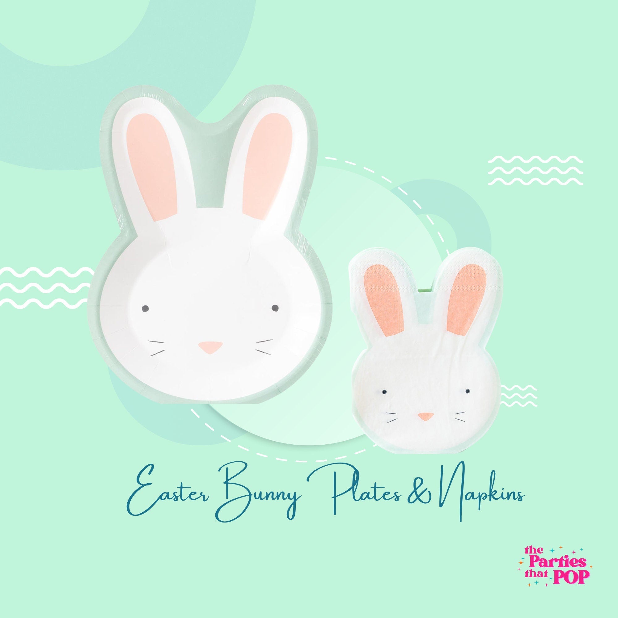 Easter Bunny Plates | Easter Paper Plates - Bunny Plates - Bunny Paper Plates - Kids Easter Party - Bunny Birthday Party - Easter Plates