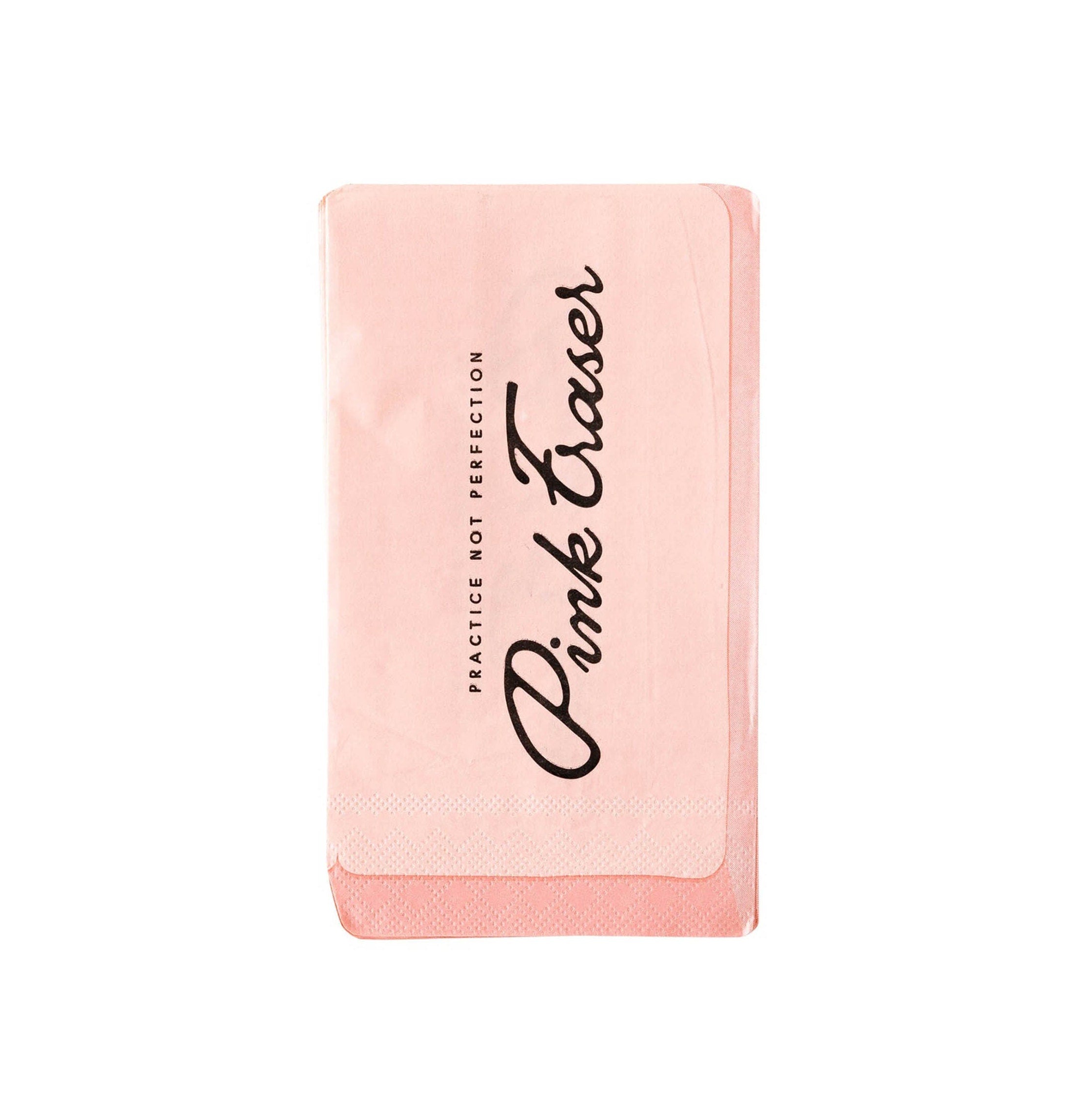 Pink Eraser - Paper Napkins - Back to School Party Ideas - Back to School Party - Graduation Napkins - Office Party - Classroom Party