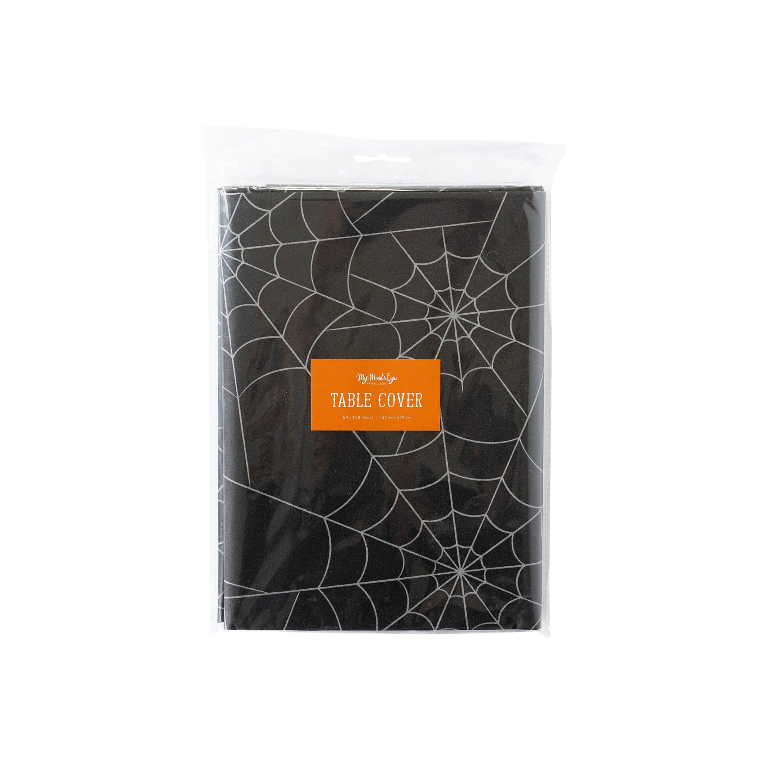Halloween Table Cover | Spiderweb Table Cover - Disposable Table Cover - Paper Table Cover - Halloween Tablecloth Rectangle, Halloween Table