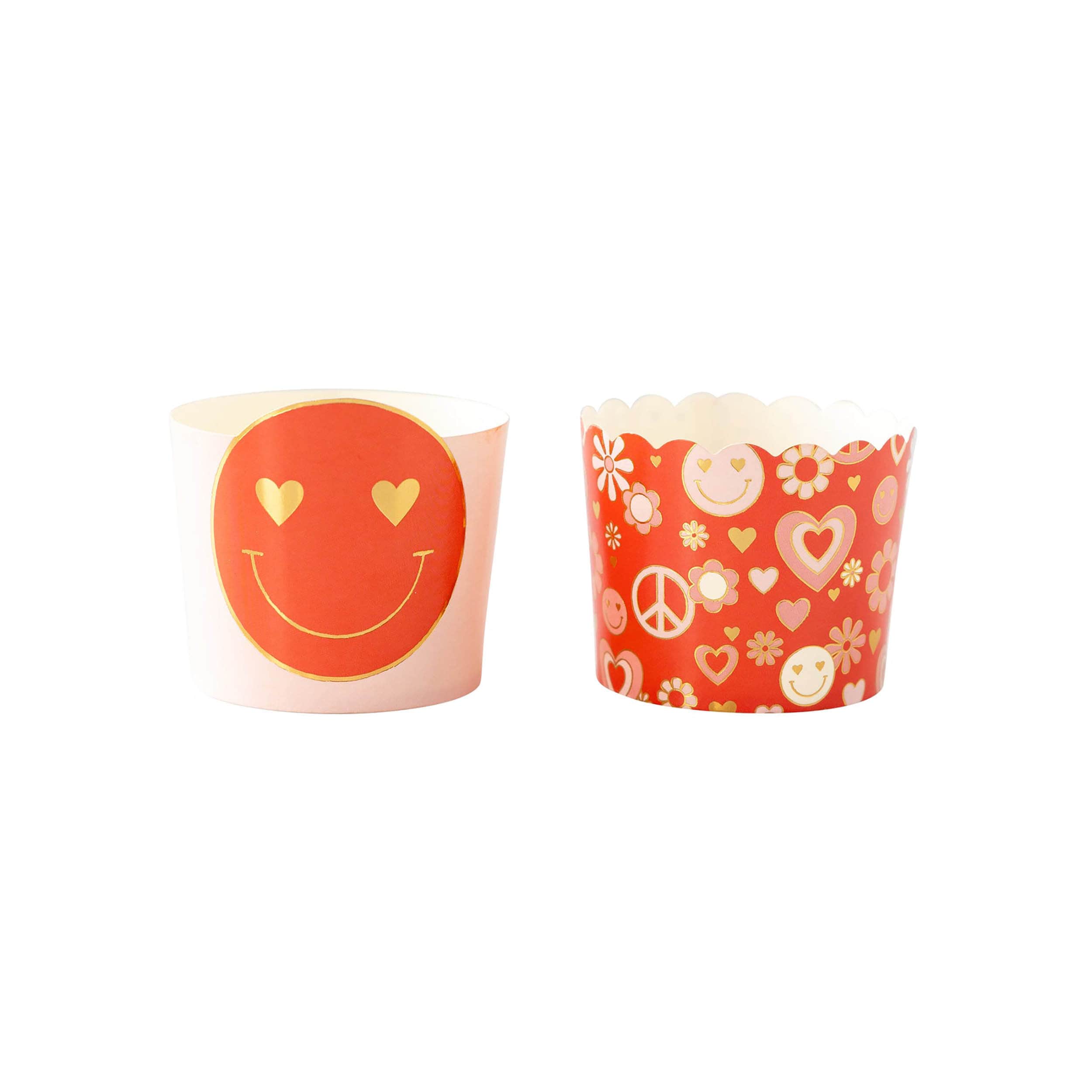 Valentines Day Cupcake Toppers & Baking Cups | Groovy Cupcake Toppers - Groovy Party - 1970s Party - Groovy Birthday Party