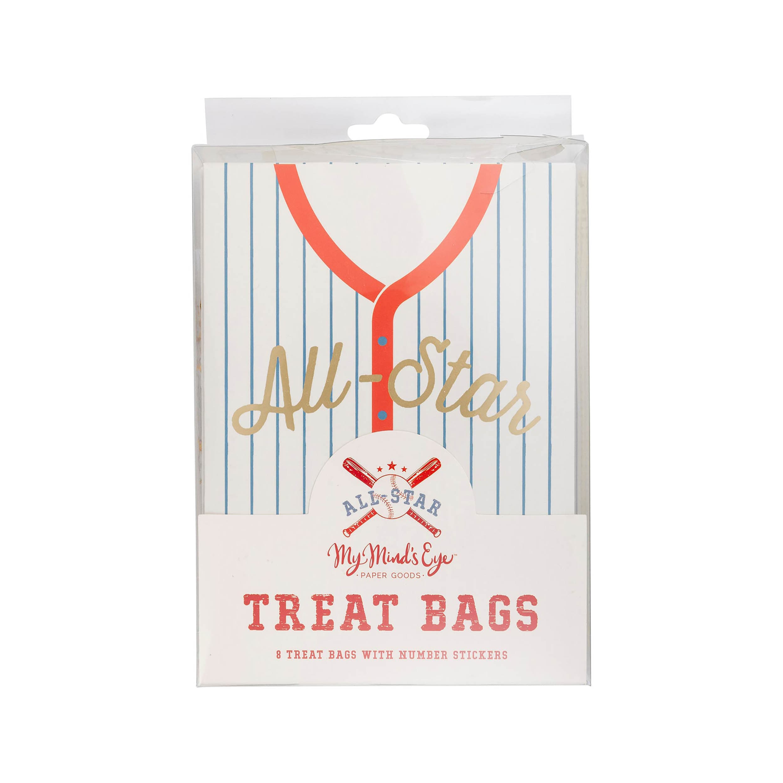 Great Party Favor Bags for a Baseball Themed Party - Set of 8